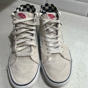 Vans Men's DIY SK8- Hi True off White and Cream Sneakers, size 7 (EUC)